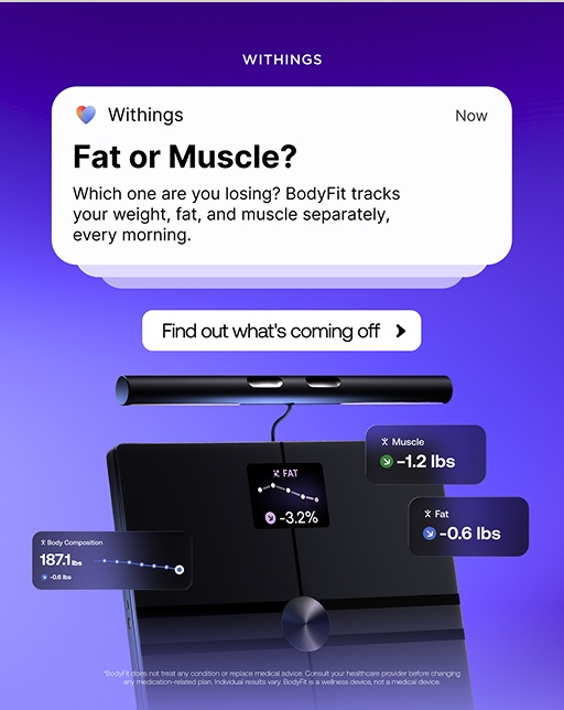 Withings static ad — Fat or Muscle